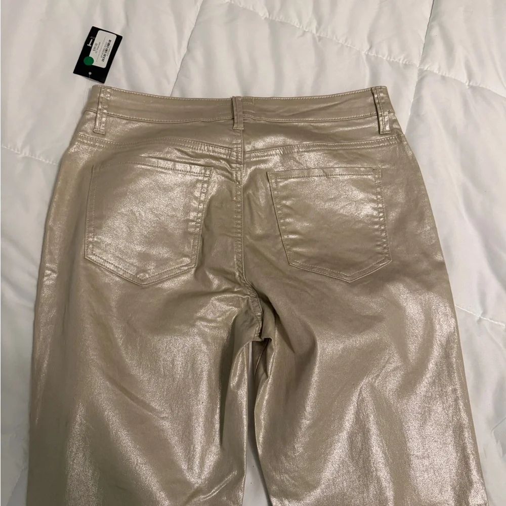 Kut from the Kloth NWT Charlize Rose Gold Fab Ab Cigarette Jeans  sz 10 MSRP $99 - Picture 7 of 10